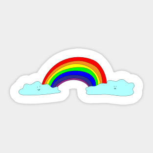 Rainbows = Happiness Sticker